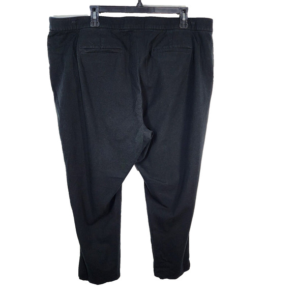 J Jill Women Dress Pants Size 22 Premium Bi-Stretch Trouser Black Mid Rise Ankle - Picture 2 of 10